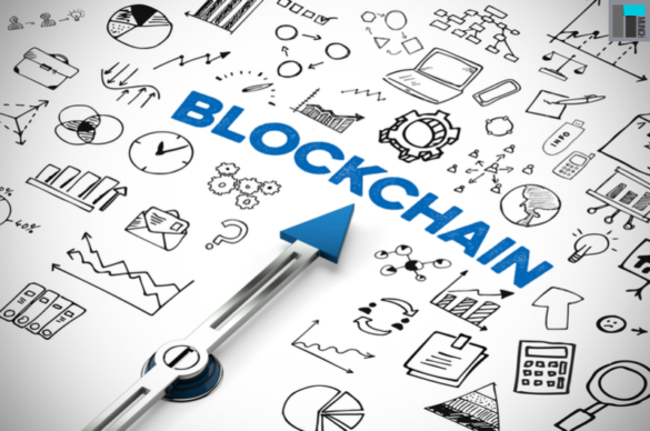 A Pointer Pointing Towards The Word &Quot;Blockchain&Quot; I Itmunch
