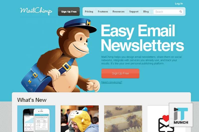 MailChimp email marketing tool | iTMunch
