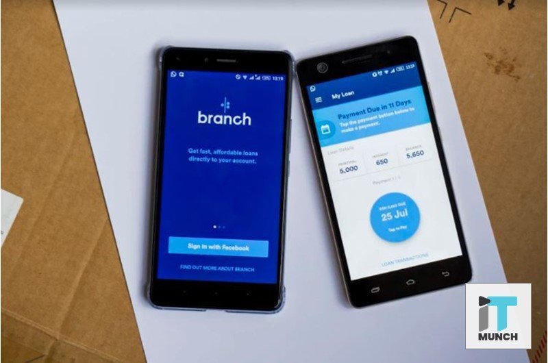 Two Mobile Phones with the Branch Mobile App Dashboard | iTMunch