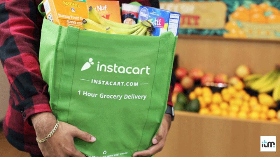 A person holding Instacart grocery bag | iTMunch