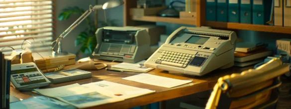 A Traditional Fax Machine That Showcases The Transition To Online Faxing In The Modern World.
