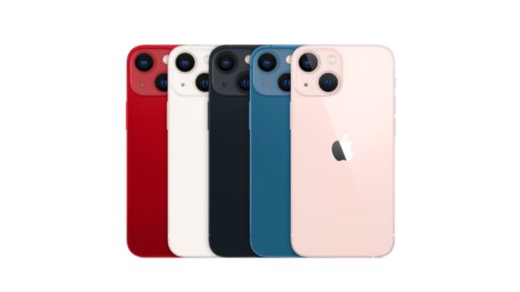 A Lineup Of Five Apple Iphone Models In Different Colors, Showcasing The Rear Dual-Camera Design And Sleek Finish.