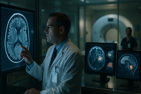 Radiologist Analyzing Brain Mri Scan Radiology
