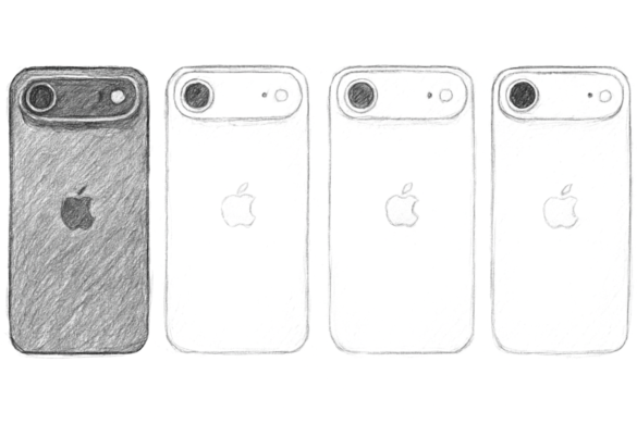 Sketch Of Four Iphones