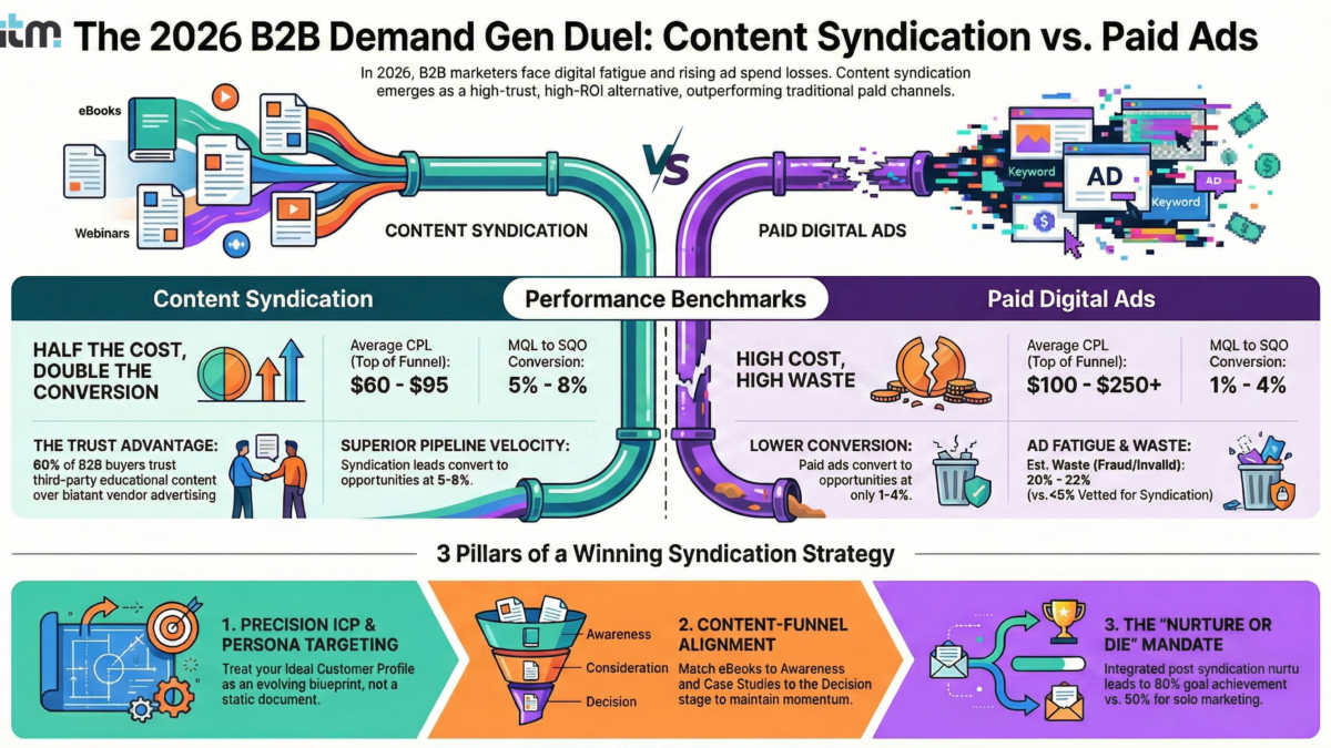 The 2026 B2B Demand Gen Duel: Content Syndication vs. Paid Ads
