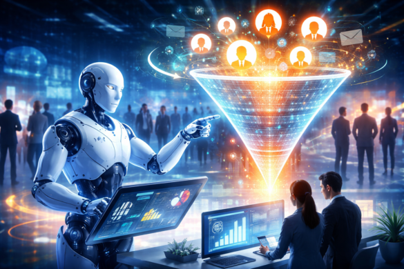 Ai-Powered B2B Lead Generation System Analyzing Customer Data And Automating Prospect Identification.