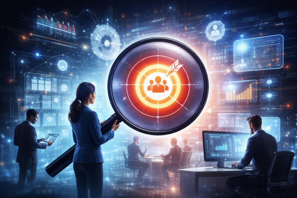 Illustration Showing Shift From Mass Marketing To Precision Targeting In B2B Marketing 2026