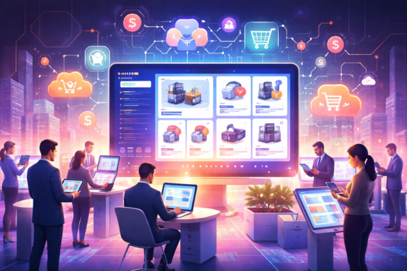 The &Quot;Contextual Commerce&Quot; Pivot: Why B2B Marketplaces Are Replacing Search Engines In 2026 6 A Technical Map Showing A Central Business Ecosystem With Integrated Third-Party Service &Quot;Nodes,&Quot; Illustrating How B2B Solutions Are Discovered Within Existing Workflows. Contextual Commerce