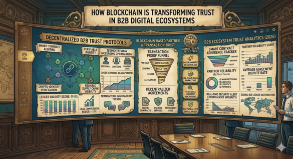 Blockchain Network Connecting Businesses In A Secure Digital Ecosystem