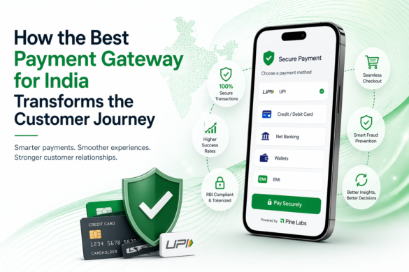 Modern Fintech Illustration Showing A Secure Mobile Payment Interface With Upi, Cards, Wallets, And Emi Options, Highlighting Seamless Checkout, Fraud Protection, And High Transaction Success Rates In India.