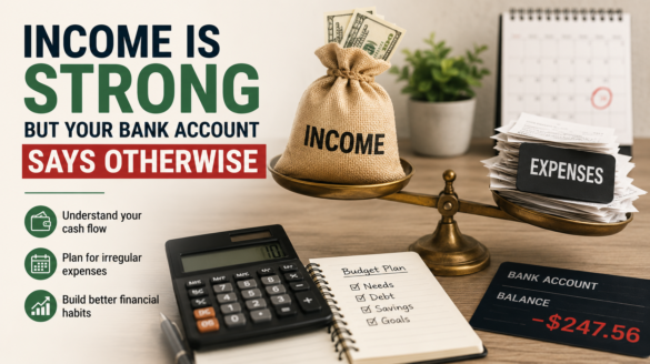 Comparing Strong Income And Rising Expenses While Struggling With Low Bank Balance And Cash Flow Management