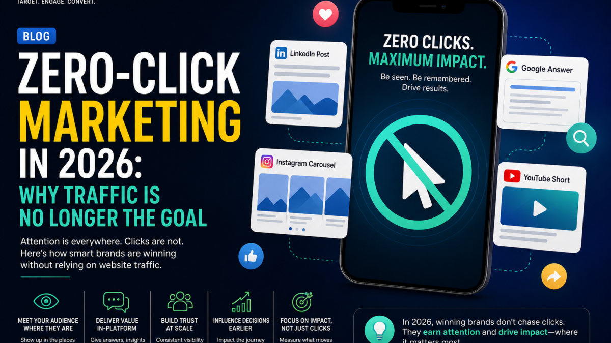 Zero-Click Marketing in 2026: Why Traffic Is No Longer the Goal