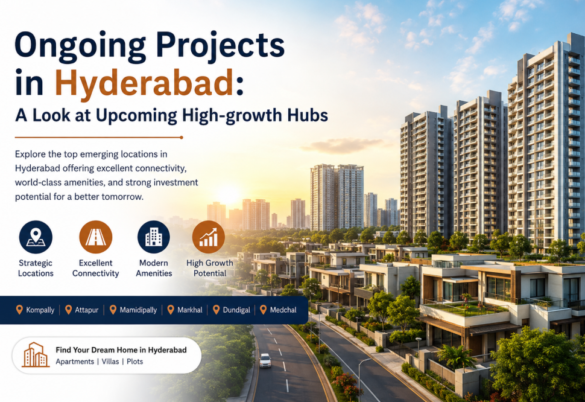 Skyline View Representing Ongoing Projects In Hyderabad Across Emerging Residential Hubs