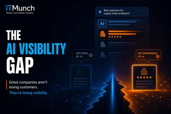 The Ai Visibility Gap: Why Great B2B Companies Are Becoming Invisible In 2026 1 Ai Visibility Gap Concept Showing A Business Becoming Invisible In Ai-Powered Search Results While Competitors Gain Visibility Through Digital Ecosystems.