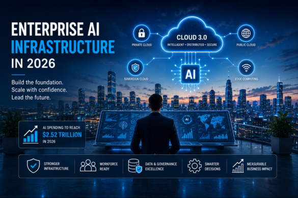 Enterprise Ai In 2026: Why Infrastructure Matters More Than Generative Ai 2 Enterprise Ai Infrastructure In 2026 Featuring Hybrid Cloud Architecture, Ai-Powered Operations, Cloud Orchestration, And Scalable Digital Infrastructure For Modern Enterprises