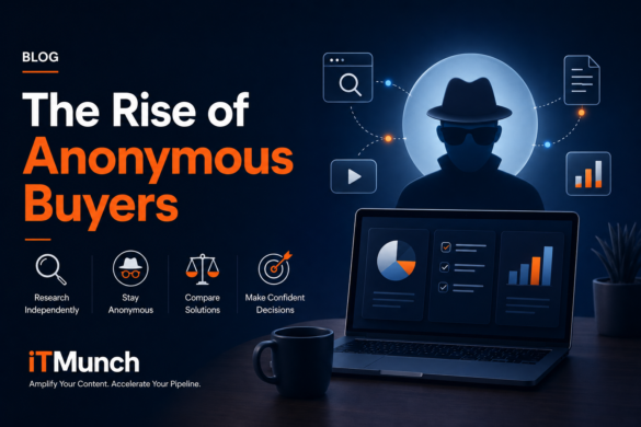 B2B Buyer Researching Solutions Anonymously Before Engaging With Vendors, Illustrating Modern Demand Generation Strategies.