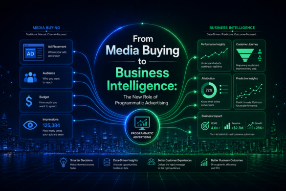 Programmatic Advertising Evolving Into Business Intelligence With Analytics Dashboards And Data Insights.
