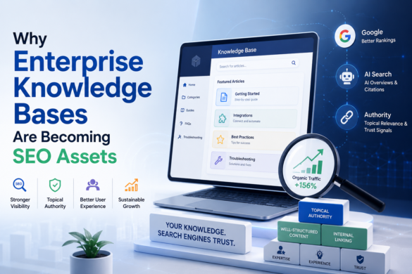 Enterprise Seo Knowledge Base Interface Illustrating Structured Content, Topical Authority, And Search Visibility.