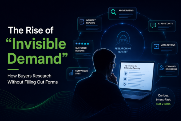 The Rise Of &Quot;Invisible Demand&Quot;: How Buyers Research Without Filling Out Forms 1 Buyer Researching Online Anonymously Through Content Syndication, Ai, Reviews, And Comparison Platforms.