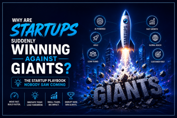 Modern Startups Using Ai, Innovation, And Agile Strategies To Compete With Large Enterprises In 2026.
