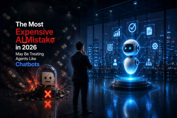 Ai Agent Versus Chatbot Concept Illustration.