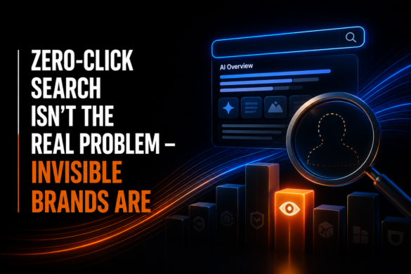 Enterprise Seo Concept Showing Zero-Click Search And Invisible Brands With An Ai Overview