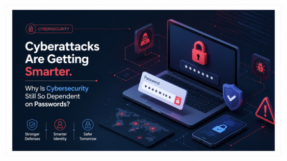 Cybersecurity Concept Showing Password Security And Protection Against Modern Cyberattacks
